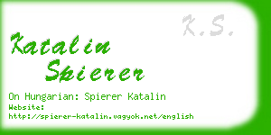 katalin spierer business card